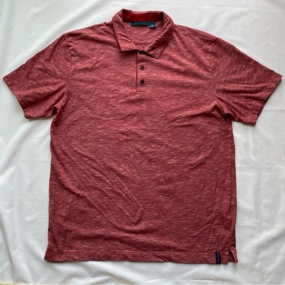 Perry Ellis Other - Perry Ellis Men's Short Sleeve Polo Shirt Color Heather Red Size Large